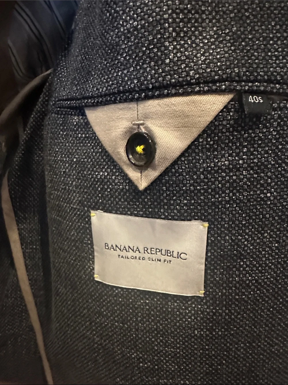 Banana Republic Men's Charcoal Gray Textured Sport Coat